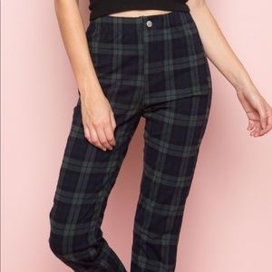 brandy melville plaid tilden pant